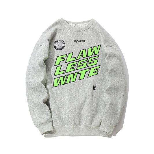 Custom Logo Men Grey Cotton Sweatshirt