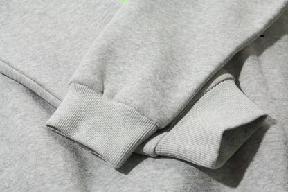 Custom Logo Men Grey Cotton Sweatshirt