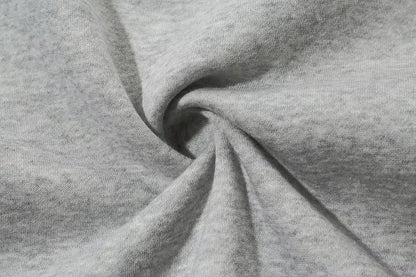 Custom Logo Men Grey Cotton Sweatshirt