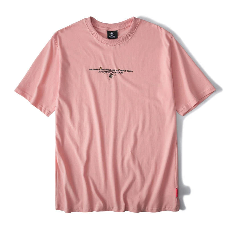 Custom Printed Pink Vintage Men T-shirt